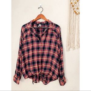Mudd Front Tie Flannel